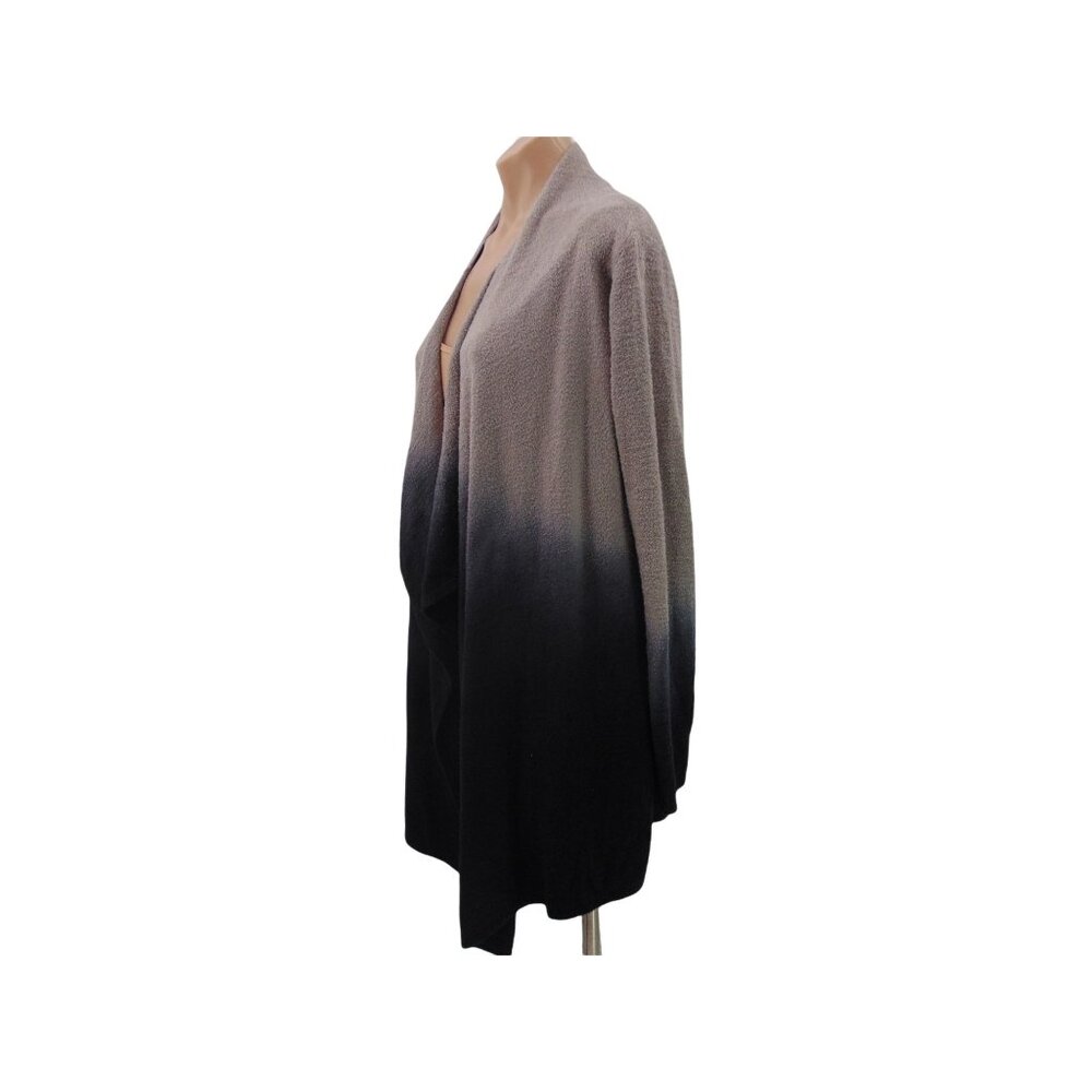 Barefoot Dreams Bamboo Chic Lite Ombre Cardigan S M 436 Calypso Wrap Gray Black - Picture 3 of 7